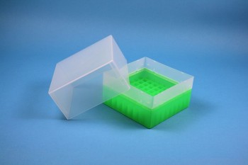 EPPi 122 Kryobox (PP) 9x9 Fächer, neon-grün, Höhe 122 mm fix