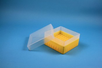 EPPi 80 Kryobox (PP) 9x9 Fächer, gelb, Höhe 80 mm fix