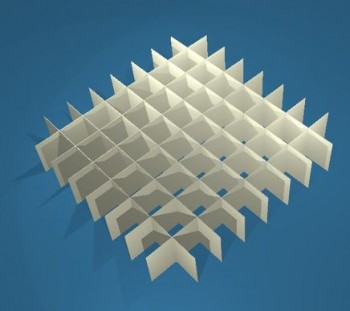 ALPHA Rastereinsatz / 8x8 Fächer / Höhe 25 mm für Kryoboxen, Karton