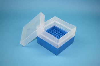 EPPi 96 Kryobox (PP) 9x9 Fächer, blau, Höhe 96-106 mm variabel