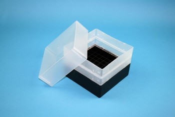 EPPi 128 Kryobox (PP) 9x9 Fächer, schwarz, Höhe 128 mm fix