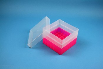EPPi Kryobox 105 / 7x7 Fächer, neon-rot/pink, Höhe 105 mm fix