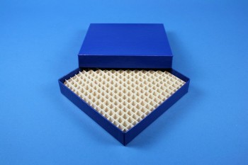 ALPHA 25 Kryobox (Karton standard) 16x16 Fächer, blau, Höhe 25 mm