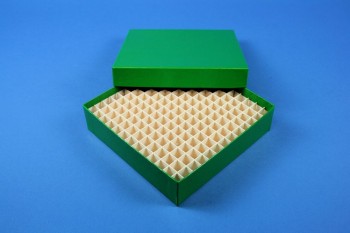 ALPHA 32 Kryobox (Karton spezial) 13x13 Fächer, grün, Höhe 32 mm