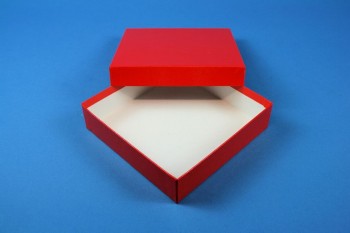 ALPHA 32 Kryobox (Karton standard) ohne Facheinteilung, rot, Höhe 32 mm