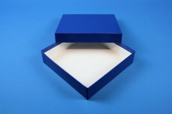 ALPHA 32 Kryobox (Karton standard) ohne Facheinteilung, blau, Höhe 32 mm