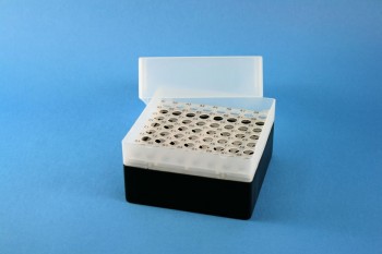 EPPi 102 Kryobox (PP) 8x8 Löcher, schwarz, Höhe 102 mm fix