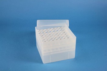 EPPi 105 Kryobox (PP) 8x8 Löcher, transparent, Höhe 105 mm fix