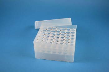EPPi 80 Kryobox (PP) 7x7 Löcher, transparent, Höhe 80 mm fix