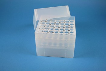 EPPi 128 Kryobox (PP) 7x7 Löcher, transparent, Höhe 128 mm fix