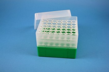EPPi 105 Kryobox (PP) 7x7 Löcher, grün, Höhe 105 mm fix