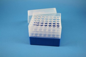 EPPi 105 Kryobox (PP) 7x7 Löcher, blau, Höhe 105 mm fix