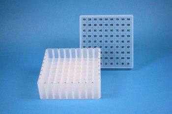 EPPi 50 Kryobox (PP) 9x9 Fächer, transparent, Höhe 52 mm fix