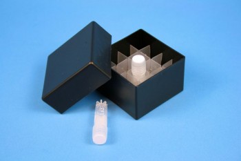 EPPi 45 Kryobox (PP) 4x4 Fächer, black/black, Höhe 45-60 mm variabel