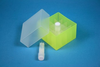 EPPi 45 Kryobox (PP) 4x4 Fächer, neon-gelb, Höhe 45-60 mm variabel