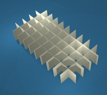 ALPHA lang Rastereinsatz / 5x10 Fächer / Höhe 40 mm für Kryoboxen, Karton