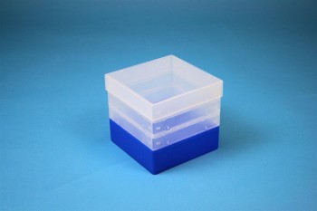 EPPi 121 Kryobox (PP) ohne Facheinteilung, neon-blau, Höhe 121-131 mm variabel