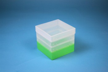 EPPi 121 Kryobox (PP) ohne Facheinteilung, neon-grün, Höhe 121-131 mm variabel