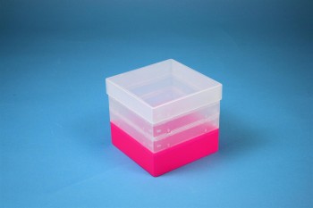 EPPi 121 Kryobox (PP) ohne Facheinteilung, neon-rot/pink, Höhe 121-131 mm variabel