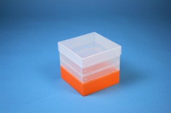 EPPi 121 Kryobox (PP) ohne Facheinteilung, neon-orange, Höhe 121-131 mm variabel