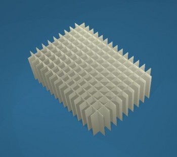 ALPHA Rastereinsatz kurz, 15x10 Fächer, Höhe 40 mm