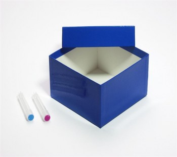 ALPHA 75 Kryobox (Karton spezial) ohne Facheinteilung, blau, Höhe 75 mm