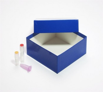 BRAVO 50 Kryobox (Karton standard) ohne Facheinteilung, blau, Höhe 50 mm