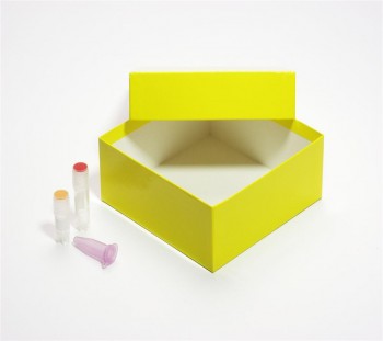 BRAVO 50 Kryobox (Karton standard) ohne Facheinteilung, gelb, Höhe 50 mm
