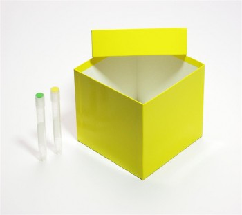 BRAVO 100 Kryobox (Karton standard) ohne Facheinteilung, gelb, Höhe 100 mm