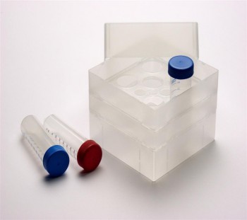 EPPi 128 Kryobox (PP) 10 Löcher, transparent, Höhe 128 mm fix