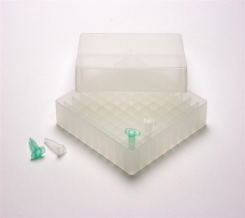 EPPi 37 Kryobox (PP) 10x10 Fächer, transparent, Höhe 37 mm fix