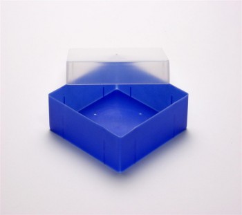 EPPi 37 Kryobox (PP) ohne Facheinteilung, neon-blau, Höhe 37 mm fix