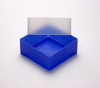 EPPi 75 Kryobox (PP) ohne Facheinteilung, neon-blau, Höhe 75 mm fix
