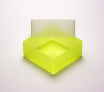 EPPi 75 Kryobox (PP) ohne Facheinteilung, neon-gelb, Höhe 75 mm fix