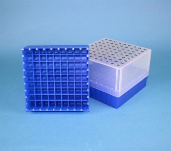 EPPi 95 Kryobox (PP) 9x9 Fächer, neon-blau, Höhe 95 mm fix