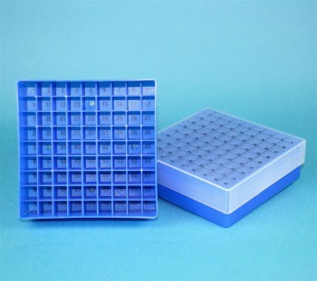 EPPi 45 Kryobox (PP) 9x9 Fächer, neon-blau, Höhe 45-53 mm variabel
