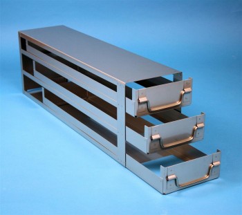 ALPHA 50 Schrankeinschub 4x3 Fächer für 12 Kryoboxen bis 136x136x53 mm, Klappgriff, offene Bauform