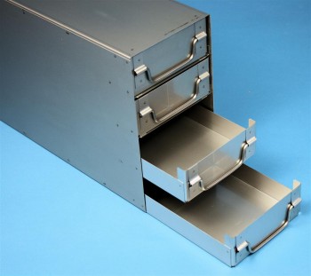 ALPHA 50 Schrankeinschub 5x4 Fächer für 20 Kryoboxen bis 136x136x53 mm, Klappgriff, geschlossene Bauform