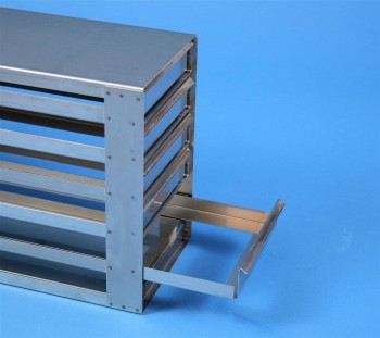 BRAVO 32 Schrankeinschub 2x6 Fächer für 12 Kryoboxen bis 133x133x35 mm, Griffleiste, geschlossene Bauform