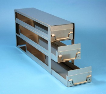 BRAVO 75 Schrankeinschub 4x3 Fächer für 12 Kryoboxen bis 133x133x78 mm, Klappgriff, geschlossene Bauform