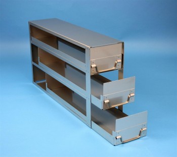 EPPI 102 Schrankeinschub 4x3 Fächer für 12 Kryoboxen bis 133x133x103 mm, Klappgriff, geschlossene Bauform