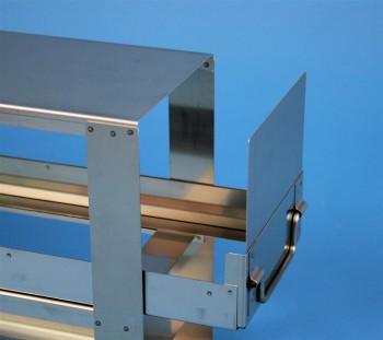 EPPI 105 Schrankeinschub 2x3 Fächer für 6 Kryoboxen bis 133x133x105 mm, Klappgriff, geschlossene Bauform