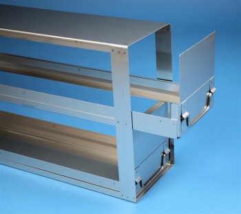 EPPI 122+128 Schrankeinschub 2x2 Fächer für 4 Kryoboxen bis 133x133x128 mm, Klappgriff, geschlossene Bauform