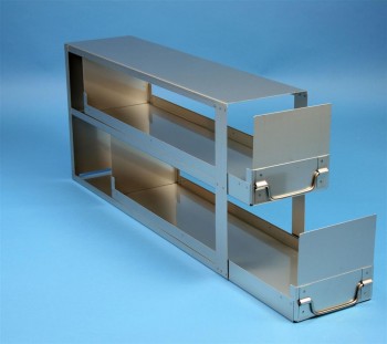EPPi 122+128 Schrankeinschub 4x2 Fächer für 8 Kryoboxen bis 133x133x128 mm, Klappgriff, offene Bauform