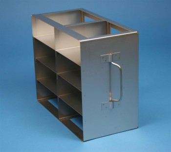 EPPi 45+50 Schrankgestell 2x4 Fächer für 8 Kryoboxen bis 133x133x53 mm Klappgriff, offene Bauform