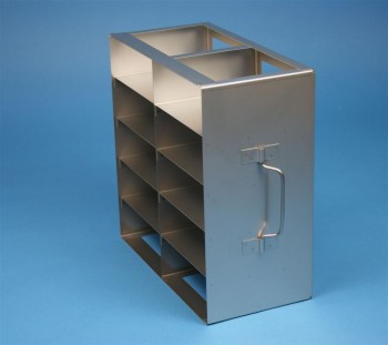 EPPi 45+50 Schrankgestell 2x5 Fächer für 10 Kryoboxen bis 133x133x53 mm Klappgriff, offene Bauform