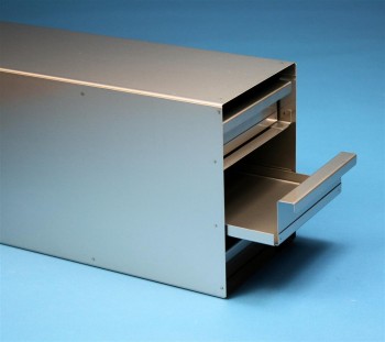 EPPi 45+50 Schrankeinschub 4x3 Fächer für 12 Kryoboxen bis 133x133x53 mm, Griffkante, geschlossene Bauform