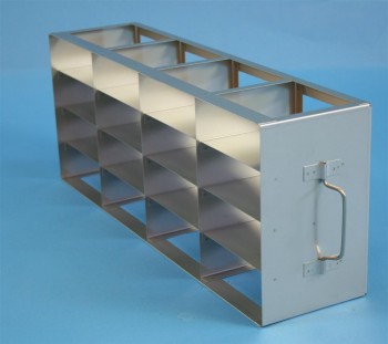 EPPi 45+50 Schrankgestell 4x4 Fächer für 16 Kryoboxen bis 133x133x53 mm Klappgriff, offene Bauform