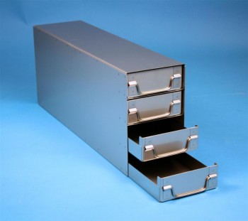 EPPi 45+50 Schrankeinschub 4x4 Fächer für 16 Kryoboxen bis 133x133x53 mm, Klappgriff, geschlossene Bauform