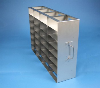 EPPi 45+50 Schrankgestell 4x7 Fächer für 28 Kryoboxen bis 133x133x53 mm Klappgriff, offene Bauform